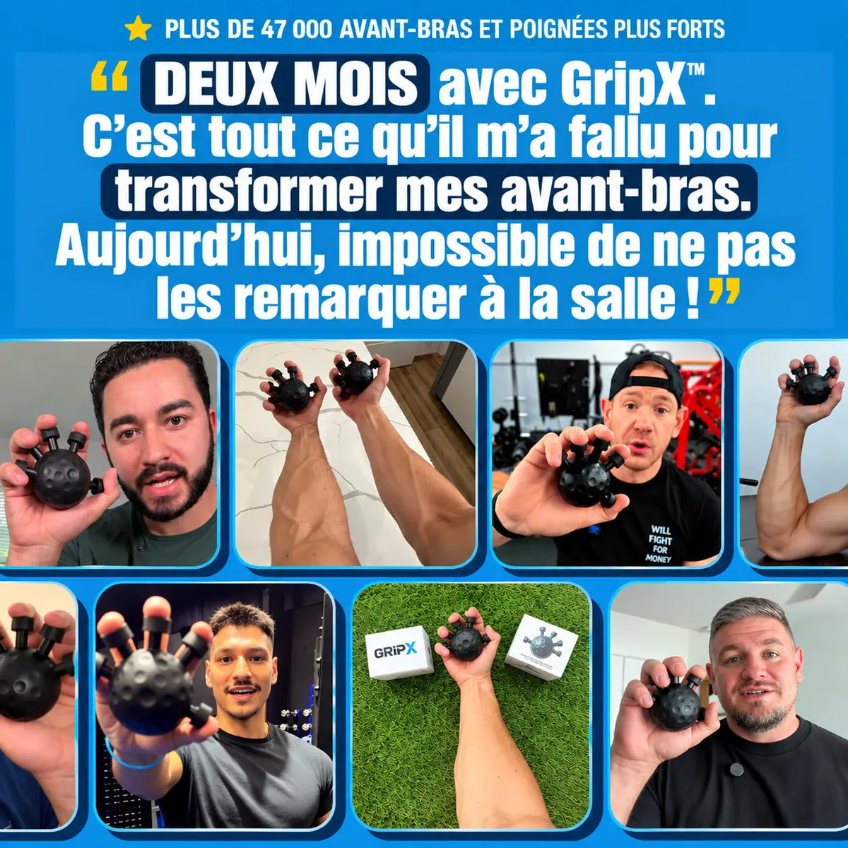 Alémence GripX™ — Renforceur de mains & avant-bras