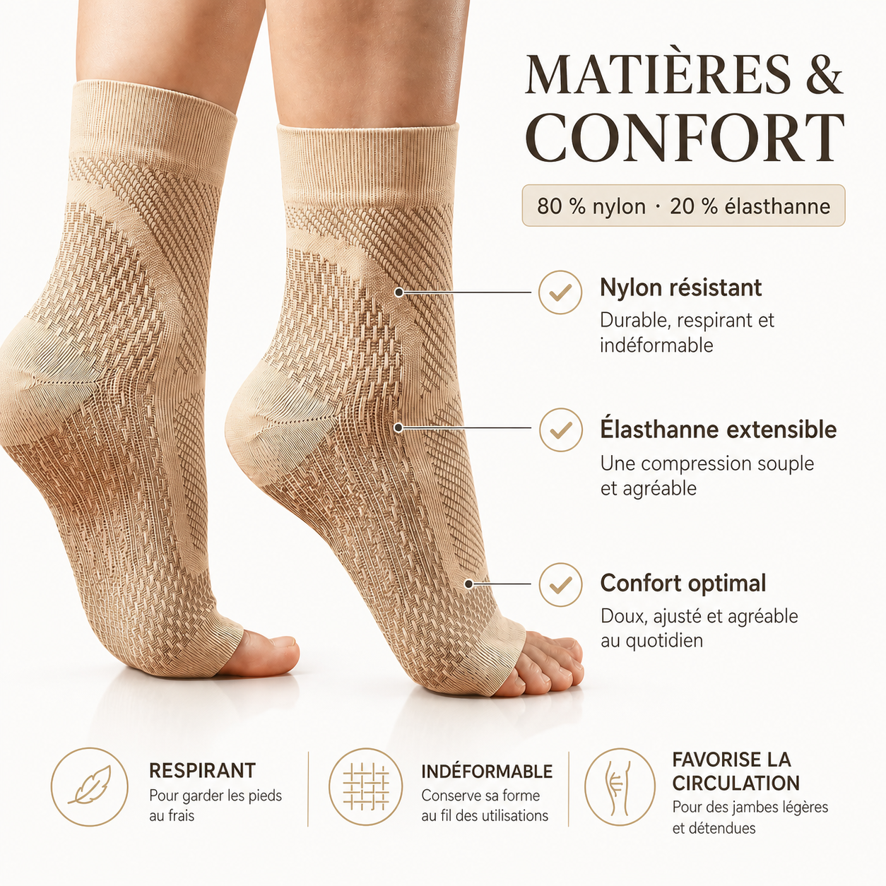 Chaussettes de compression – Douleurs au talon et fasciite plantaire
