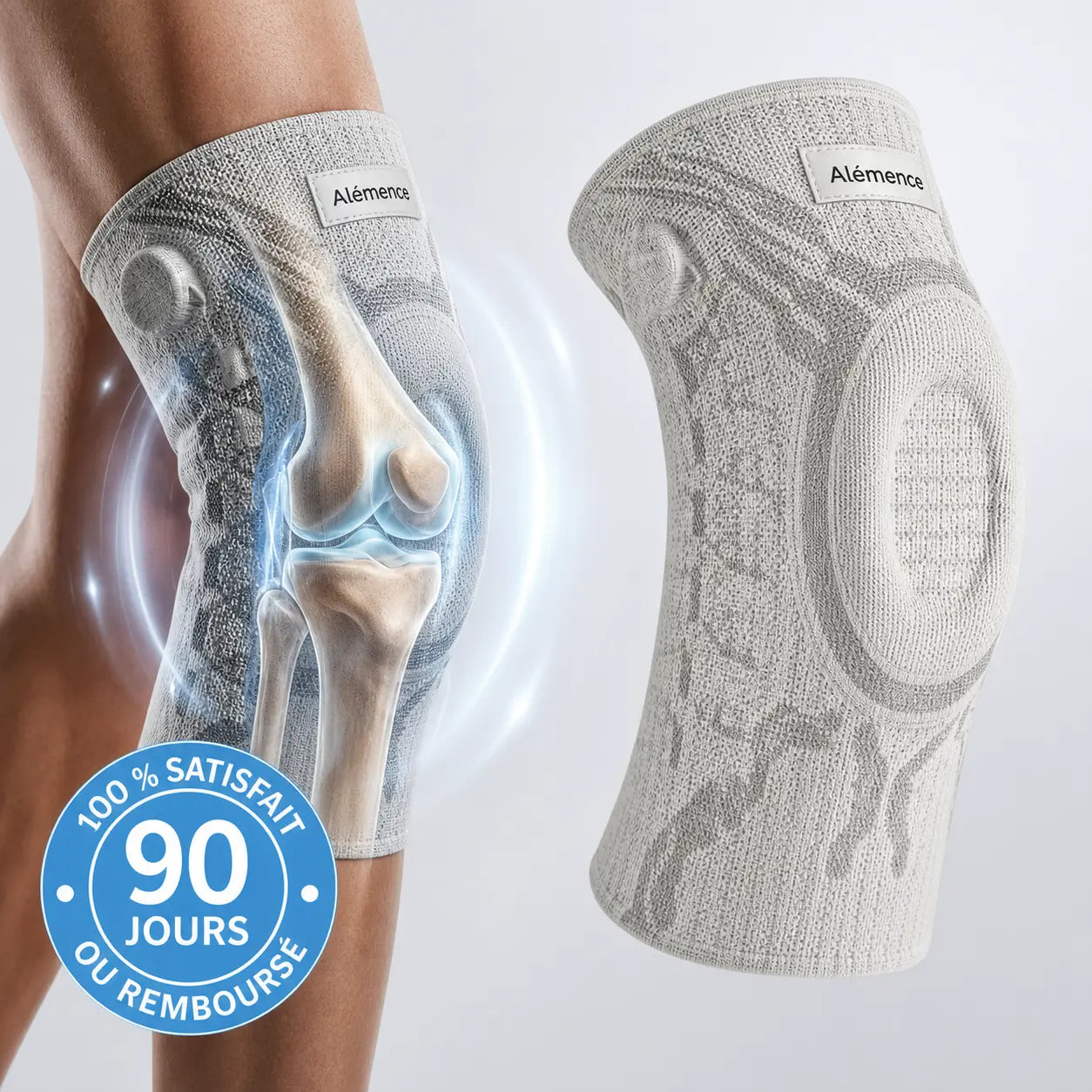 Genouillère à compression réglable