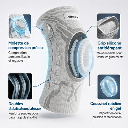 Genouillère à compression réglable