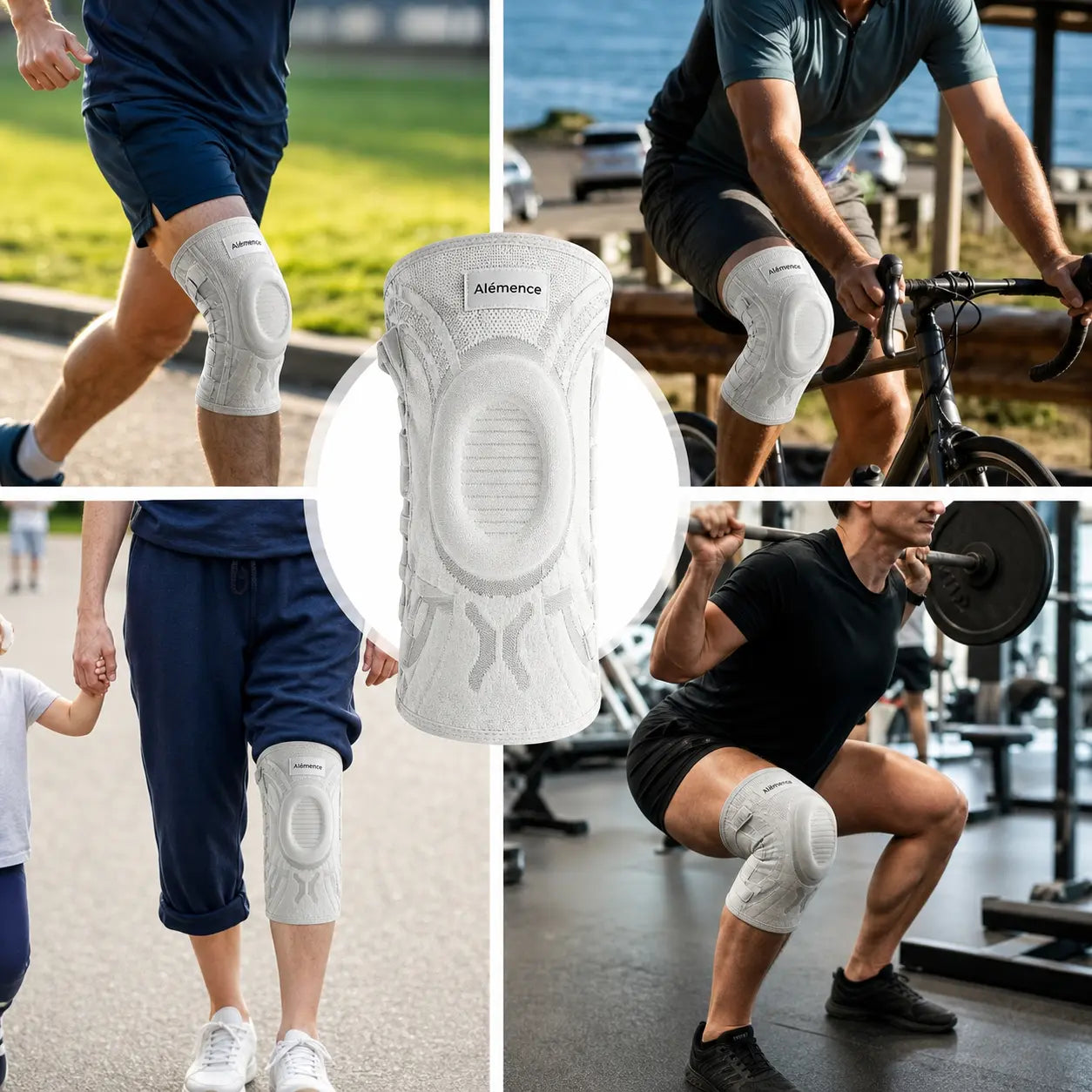 Genouillère à compression réglable