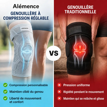 Genouillère à compression réglable
