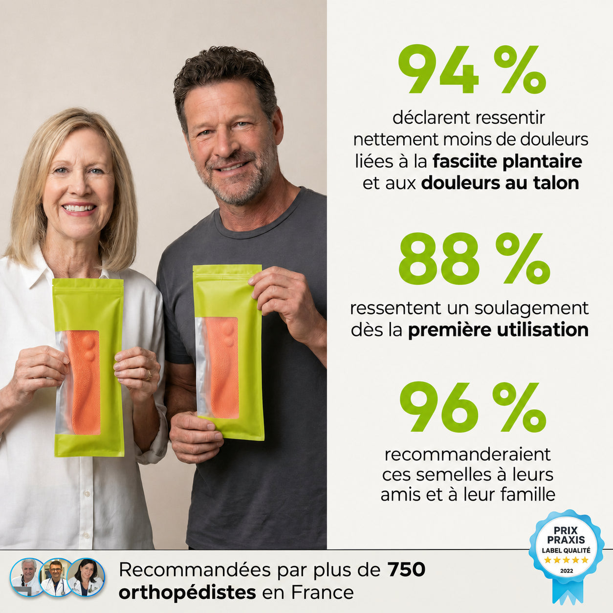 Semelles orthopédiques – Soulagement du talon et de la fasciite plantaire